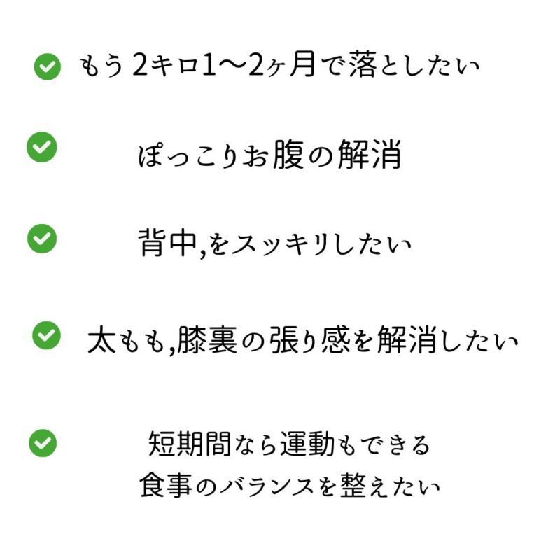 ダイエットしたい体の部分