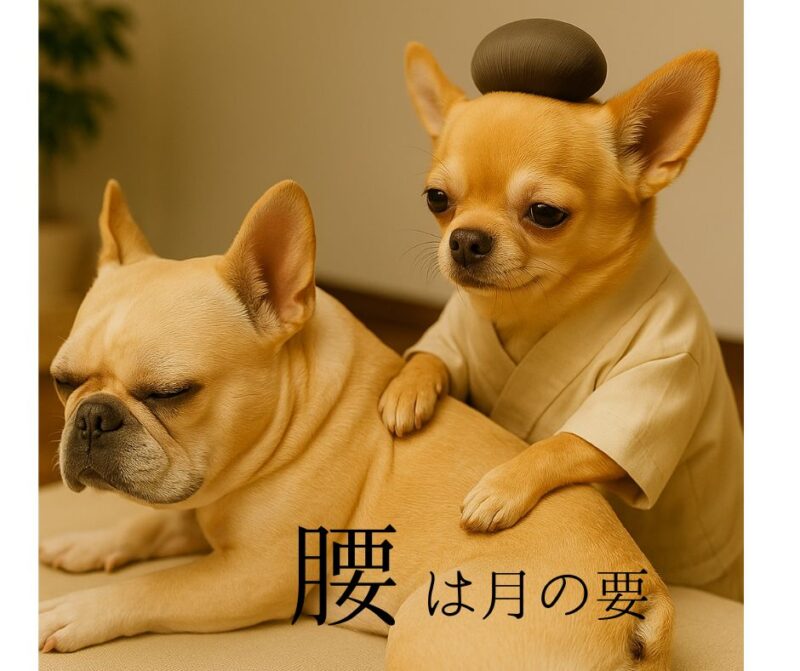 整体のマスコット、犬が語るイメージ図