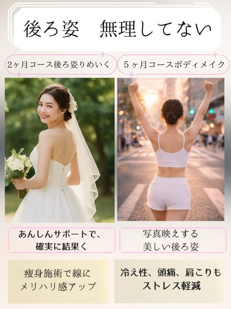 2ヶ月コースと5ヶ月コースダイエットゴールのイメージ図